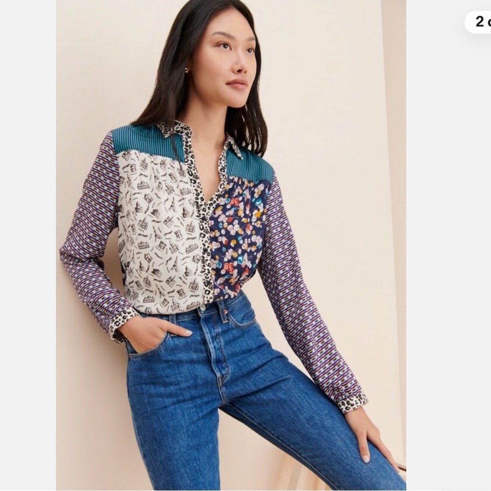 Maeve Fern button down mixed print ✨ - Picture 8 of 8